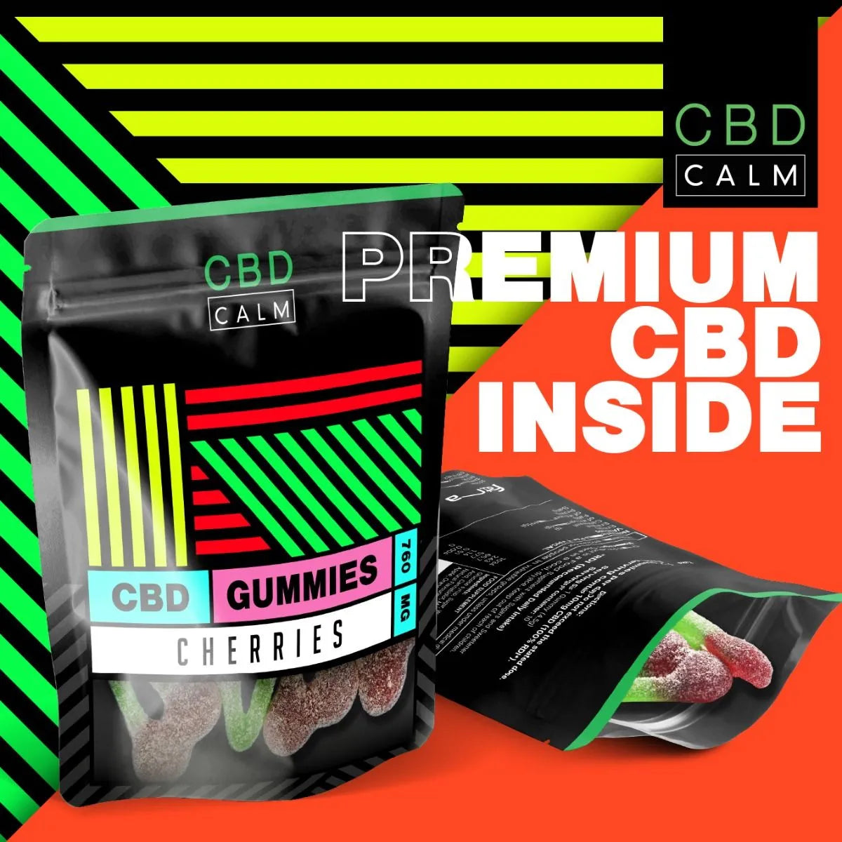 CBD Calm 760mg Cherries Gummies Grab Bag Cherries Gummies Grab Bag