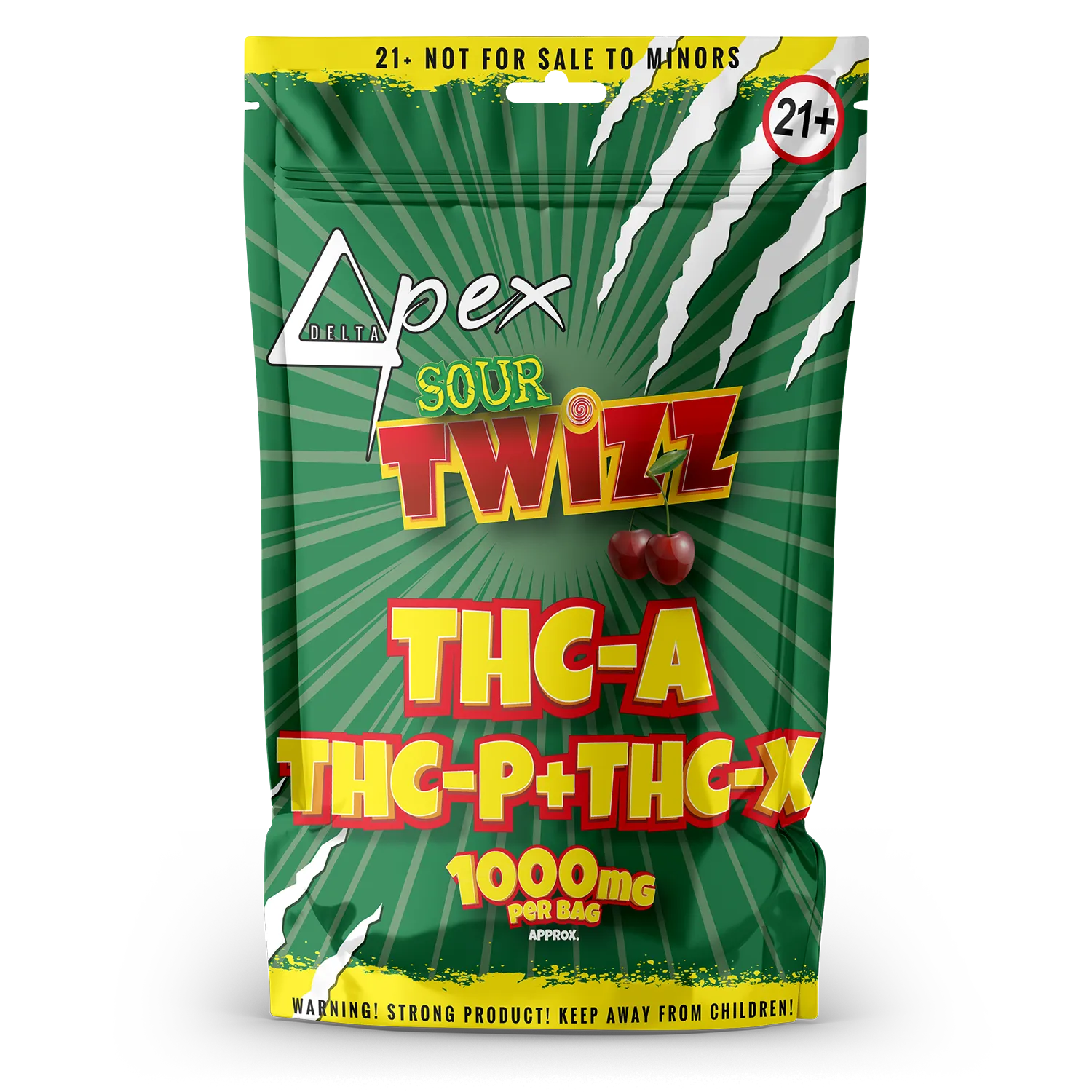 Cherry Twizz Sour THC-A + THC-P + THC-X 1000mg Cherry Twizz Sour