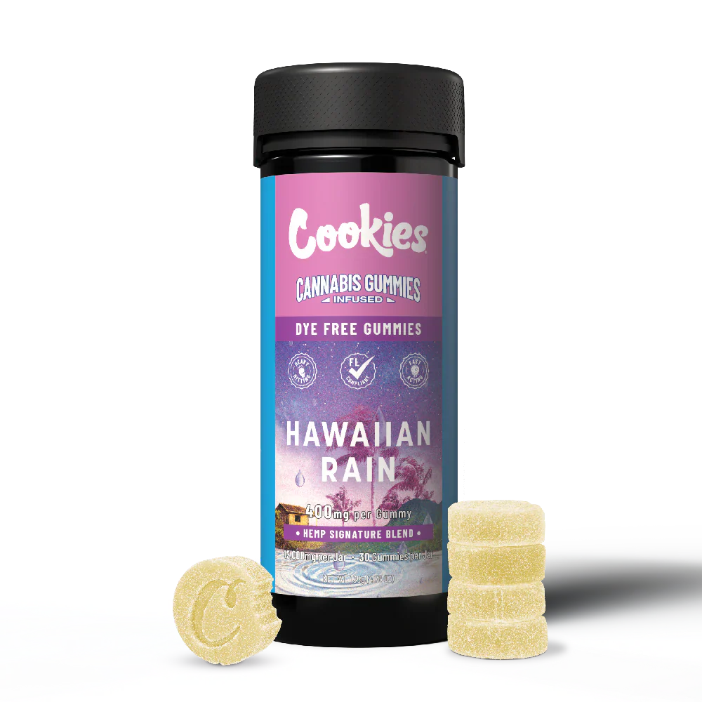 Cookies - Hemp Signature Blend Gummy 400mg - Clear - Hawaiian Rain - 30ct Jar Hawaiian Rain gummy