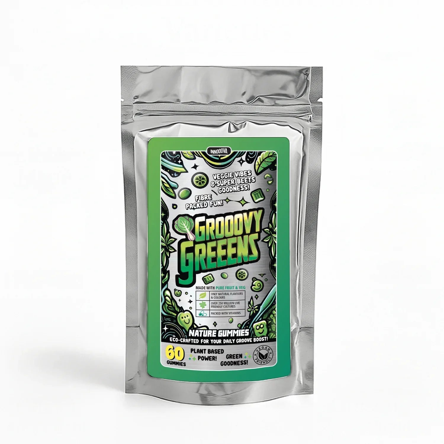 Groovy Greens By Inooova 60 Gummies Groovy Greens