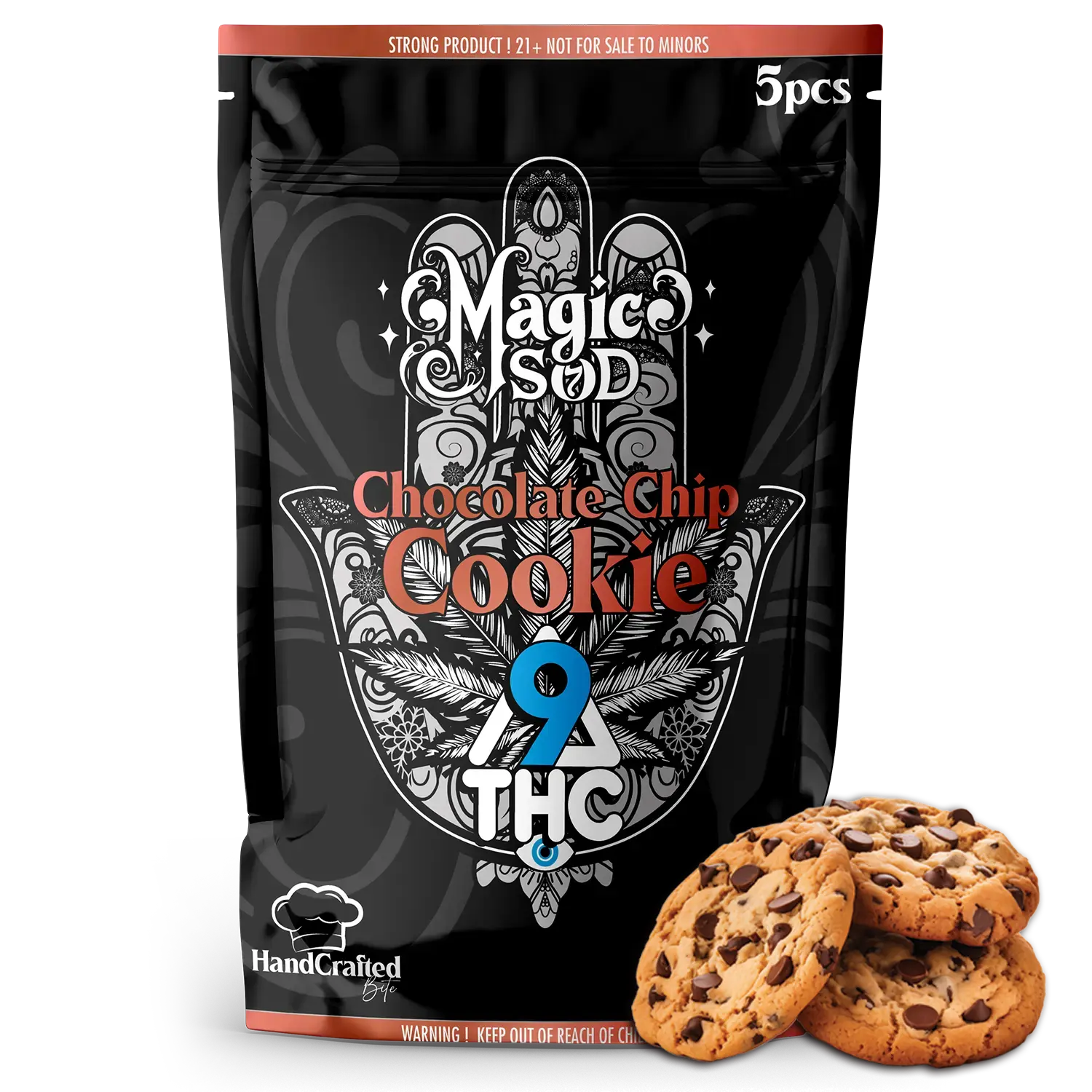MAGICSOD Chocolate Chip Cookie Delta 9 THC 100mg Chocolate Chip Cookies