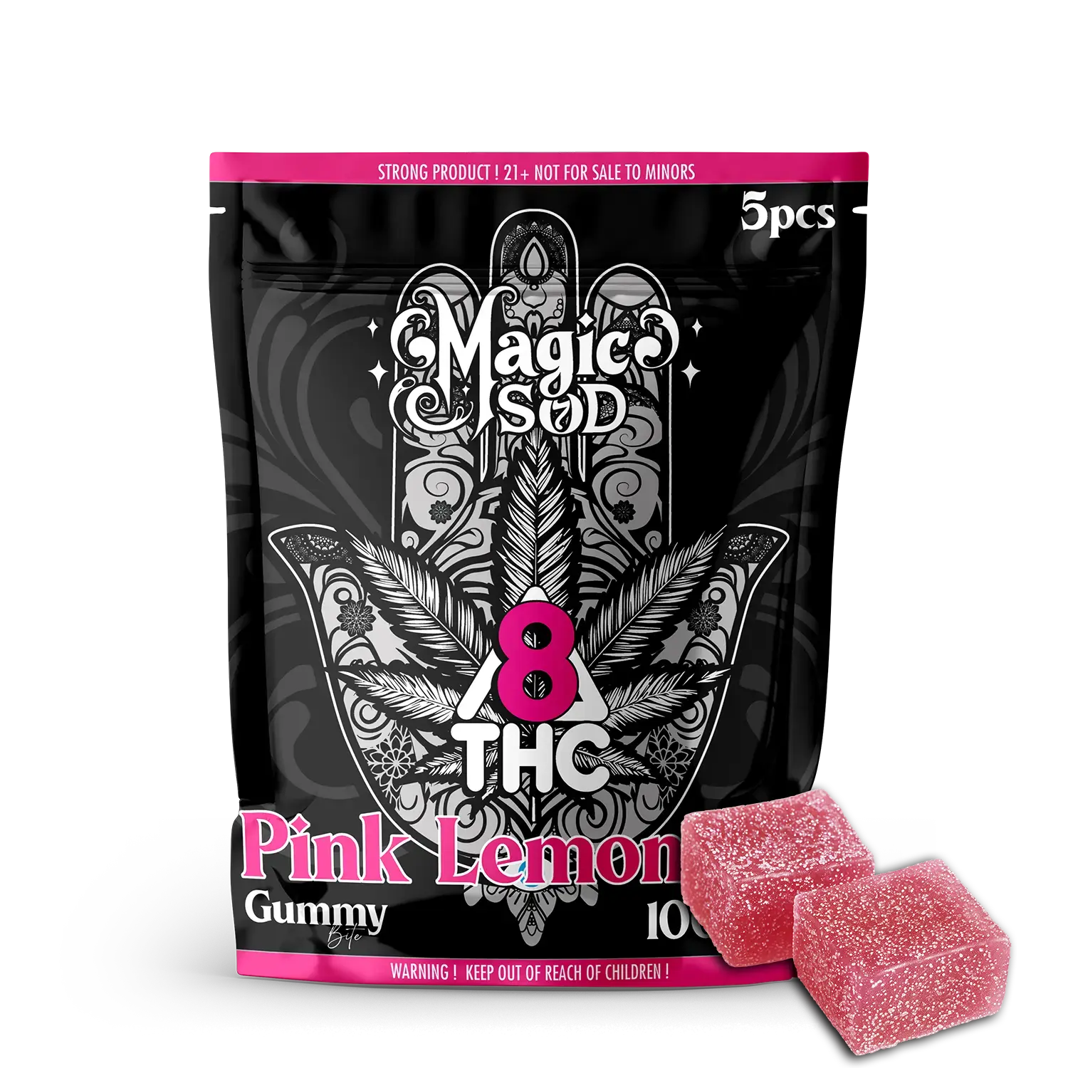 MAGICSOD D8 THC Pink Lemonade Gummies 1000mg (5pcs) MAGICSOD Pineapple