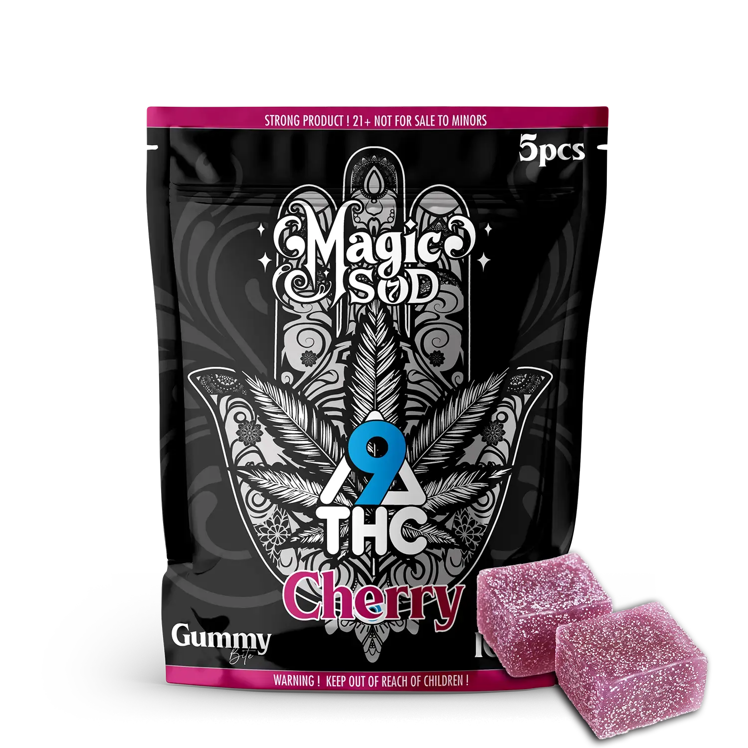 MAGICSOD D9 THC Cherry Gummies 100mg (5pcs) MAGICSOD D9