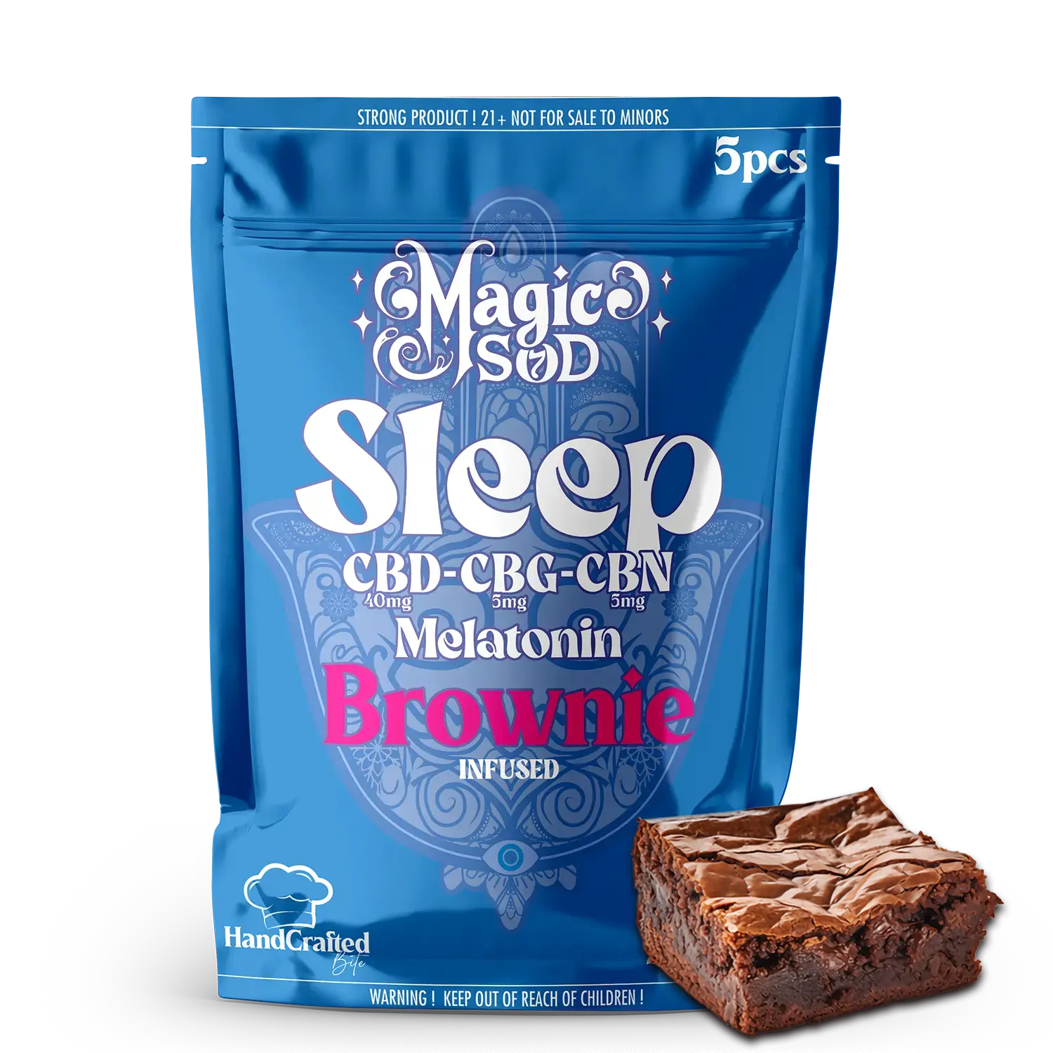 MAGICSOD Sleep Brownie infused with (CBD + CBG + CBN @ 750mg) + Melatonin MAGICSOD Sleep Brownie