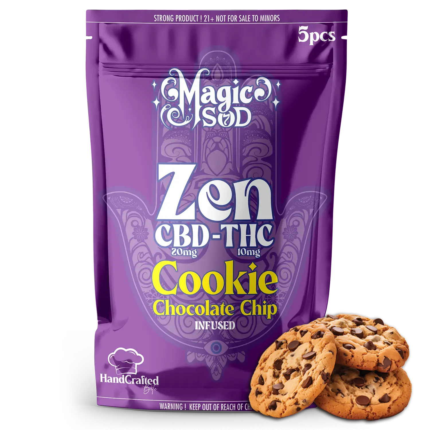MAGICSOD ZEN CBD-THC COOKIE 150MG - CHOCOLATE CHIP MAGICSOD ZEN