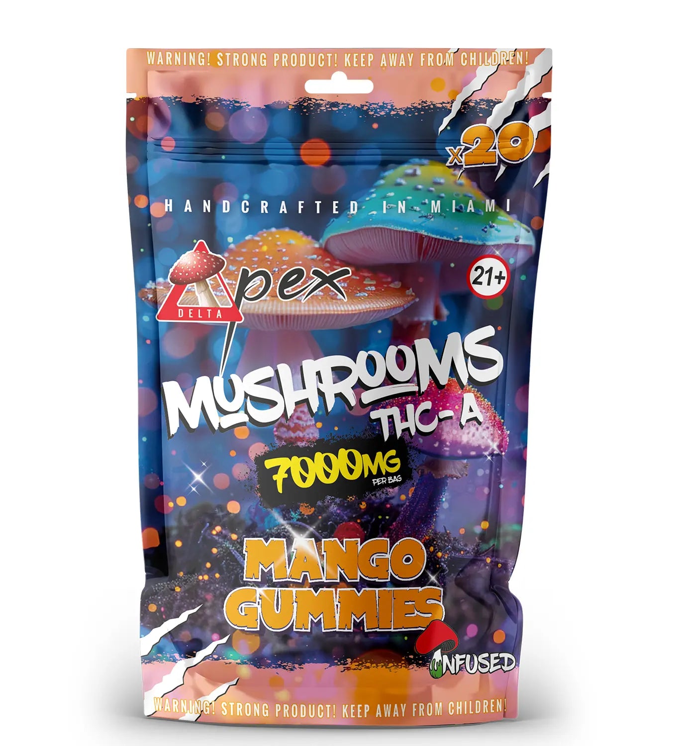 Mango Gummies Mushroom THC-A 7,000mg Mango Mushroom Gummies