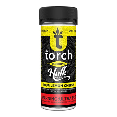 Torch Hulk Sour Lemon Cherry Gummies - 15000mg Sour Lemon Cherry Gummies
