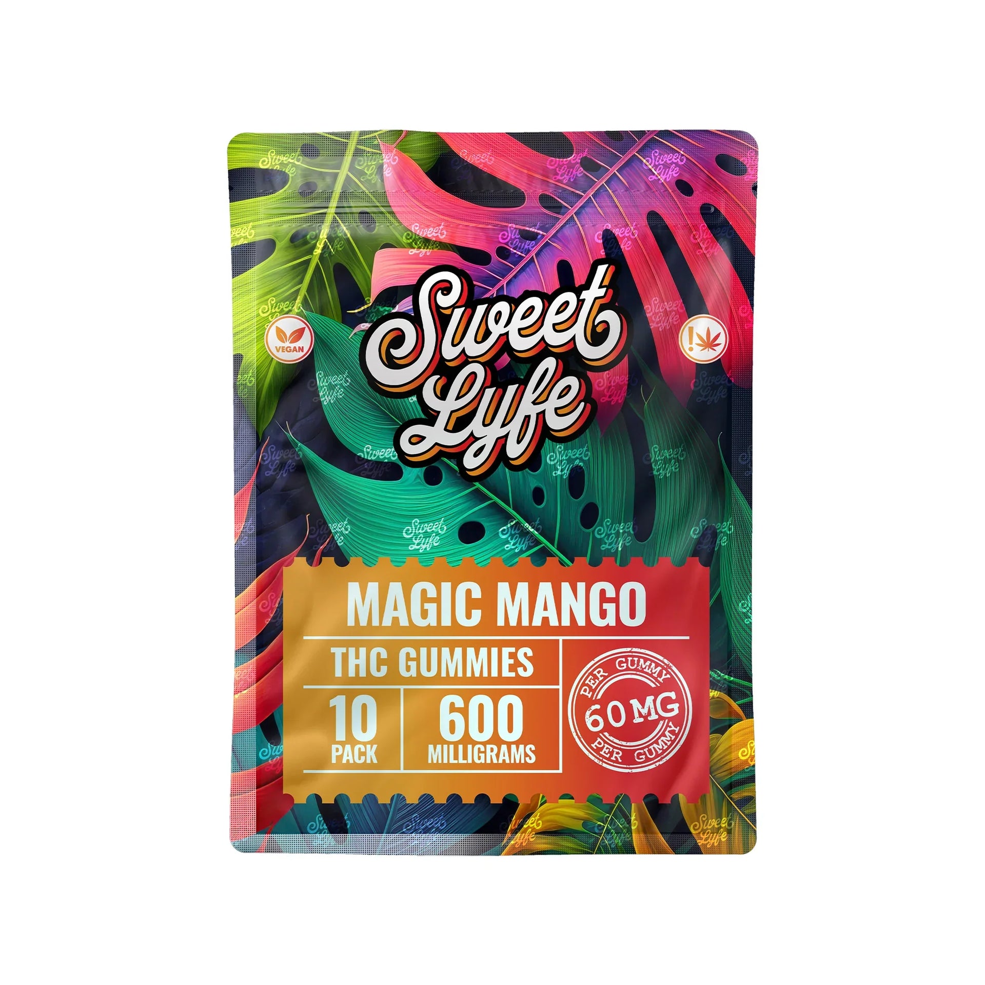 Vegan Gummies 600 MG THC - Bag - Magic Mango Vegan Gummies