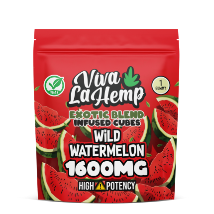 viva la hemp Exotic Blend Infused Cubes – 1600MG Wild Watermelon